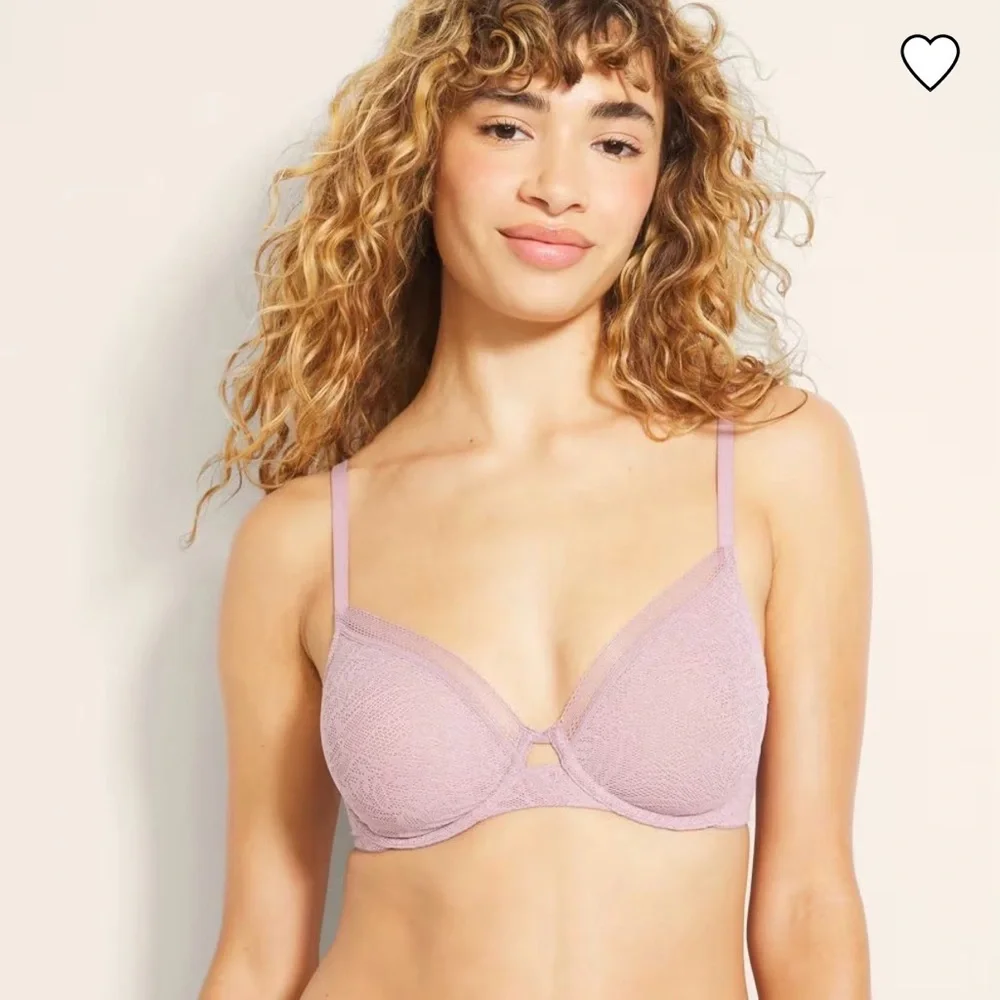Soma Unlined Elderberry Mauve Lace Perfect‎ Coverage Underwire Bra Sz 36D